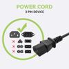PGENDAR Power Cord Cable for Dell P2423 P2723QE P3223QE P2424HT P3424WE P3424WEB Monitor view 2