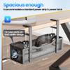 Cable Management Under Desk Tray, No Drill Cable Management Box With Clamp for Wire Organization, Cord Organizer for Office, Home - No Damage to Desk (Black) view 2