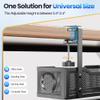 Cable Management Under Desk Tray, No Drill Cable Management Box With Clamp for Wire Organization, Cord Organizer for Office, Home - No Damage to Desk (Black) view 3