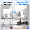 Cable Management Under Desk Tray, No Drill Cable Management Box With Clamp for Wire Organization, Cord Organizer for Office, Home - No Damage to Desk (Black) view 4