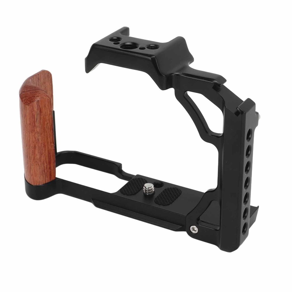 Camera Cage, Vertical Wooden Handle, Metal Camera, Real Machine Modeling, 1/4 Inch Screw Hole for Allround