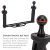 Dual Handle Tray Stabilizer, Practical Aluminum Diving Underwater Camera Housing, Telescopic Tray for Balance view 4