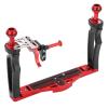 Dual Handle Tray Stabilizer, Adjustable Telescopic Diving Underwater Camera Housing, Ergonomic Tray with Shutter for view 3