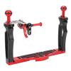 Dual Handle Tray Stabilizer, Adjustable Telescopic Diving Underwater Camera Housing, Ergonomic Tray with Shutter for view 4
