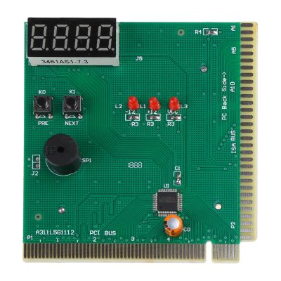 caralin PCI & ISA Motherboard Tester Diagnostics Display 4-Digit PC Computer Mother Board Debug Post Card Analyzer ABS, 88.5cm/3.153.35in (Approx.), As Pic Shows