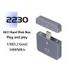 caralin NVMe 2230 SSD Enclosure Box USB C Adapter 10Gbps Fast Data Transfer Supports PCIe SSD No Driver Needed, approx 4x4x0.8cm/1.57x1.57x0.31in, As Pic Shows view 4