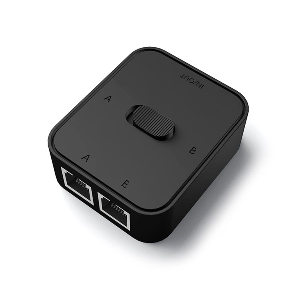 caralin 2 Port RJ45 LAN CAT6 k Selector 1000Mbps 2 in 1 Out/1 in 2 Out Internal External k er Splitter ABS