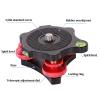 -64 Leveling Base, Triple Wheel Leveler Bubble Level, MultiDirectional Black Adjustment for SLR Camera for Ball Head view 3