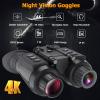 Miasazyr Night Vision Goggles Head Mounted - 3D 4K Night Vision Binoculars for Adult, 7 Gear Infrared Goggles with 32GB Card, 8X Digital Night Vision for Camping Tactical, Black view 2