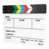 Film Clap Clapstick Easy to Erase Chalk for Movie Memories Role Playing, Editing, Video Production, Film Rolls, Camera Photography, etc. (Color Strip whiteboard (PAV1)) view 1