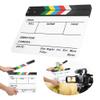 Film Clap Clapstick Easy to Erase Chalk for Movie Memories Role Playing, Editing, Video Production, Film Rolls, Camera Photography, etc. (Color Strip whiteboard (PAV1)) view 2