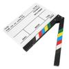 Film Clap Clapstick Easy to Erase Chalk for Movie Memories Role Playing, Editing, Video Production, Film Rolls, Camera Photography, etc. (Color Strip whiteboard (PAV1)) view 4