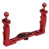 Dual Handle Tray Stabilizer Bracket, Adjustable Diving Underwater Camera Housings, Strong Telescopic Tray with Wrench for Balance view 1