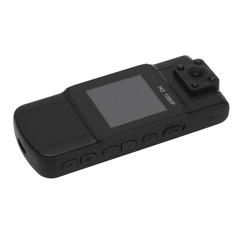 Denash Mini Body Camera, 1.54 Inch Display, 180 Degree Rotating Lens, Motion Detection, Body Worn Camera HD 4K for Riding