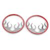 Cnfang4 Motorcycle Chrome Front Speaker Grill Cover, ABS Flame Speaker Grill Accent Trim Cover for Harley for Touring FLHTP, FLHXS, FLHTKSE, FLHTK, FLHTKL 14-22 view 3
