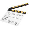 Film Clap Clapstick Easy to Erase Chalk for Movie Memories Role Playing, Editing, Video Production, Film Rolls, Camera Photography, etc. (Yellow Stripe whiteboard (PAV1Y)) view 2