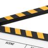 Film Clap Clapstick Easy to Erase Chalk for Movie Memories Role Playing, Editing, Video Production, Film Rolls, Camera Photography, etc. (Yellow Stripe whiteboard (PAV1Y)) view 3