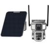 KUMEAI Solar-Powered Triple Lens HD Surveillance Camera (Bullet & PTZ), 4G +WiFi Connection, IP66 Waterproof, 10X Zoom Clear Image and Video, Built-in 12000mAh Lio Battery. view 1