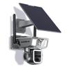 KUMEAI Solar-Powered Triple Lens HD Surveillance Camera (Bullet & PTZ), 4G +WiFi Connection, IP66 Waterproof, 10X Zoom Clear Image and Video, Built-in 12000mAh Lio Battery. view 2