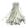 EVANEM 4.6MM 100PCS Multi-Purpose Locking Cable Metal Zip Ties, Metal Cable Ties with Rolling Self Locking, for Electricity Computer Multi Purpose Exhaust Wrap(150MM) view 1