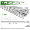 EVANEM 4.6MM 100PCS Multi-Purpose Locking Cable Metal Zip Ties, Metal Cable Ties with Rolling Self Locking, for Electricity Computer Multi Purpose Exhaust Wrap(150MM) view 3