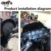 TDZ Black Metal Batwing Fairings Front Mesh Speaker Grill Replacement for 2014-2023 Harley Touring Electra Street Glide Ultra Limited & Trike view 3