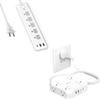 2 Prong Power Strip, WRXDMC 2 Prong to 3 Prong Outlet Adapter, 5ft Extension Cord with Polarized Plug, 1680J Surge Protector, 5 AC Outlets & 3 USB, Wall Mountable, Ideal for Non-Grounded Outlets view 1