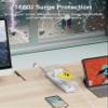 2 Prong Power Strip, WRXDMC 2 Prong to 3 Prong Outlet Adapter, 5ft Extension Cord with Polarized Plug, 1680J Surge Protector, 5 AC Outlets & 3 USB, Wall Mountable, Ideal for Non-Grounded Outlets view 3