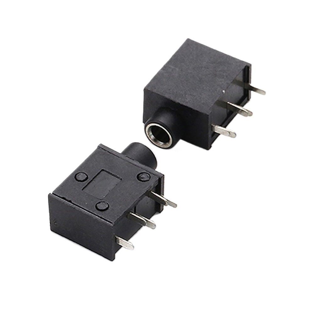10PCS 3.5mm Female Audio Connector 5 Pin Dip Headphone Jack Socket PJ-325C Audio Interface Audio Jack(Black)