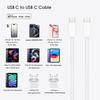 10FT iPhone 17/16 /16E/15 Woven Cable for iPhone 17/16/15 Pro Max, 17Air, 15/16 Plus Cable, USB C to USB C for AirPods 4, AirPods Pro 2, TV Siri Remote, 4K Remote 3rd Gen, TV 4th Gen Charger Cord view 3