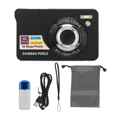 2.7in 4K 56MP HD Digital Camera 20X Zoom Autofocus Portable Vlogging Camera for Girls Boys Teenagers (-2214230149411)