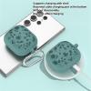 [3 in 1] TSVSXS Flower Engraved Case Compatible with Samsung Galaxy Buds3 Pro/Galaxy Buds3(2024) with Keychain, Cute Soft Silicone Protective Cover with Cleaning Kit view 4