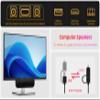 Computer Speakers for Desktop PC, Monitor Speakers, USB Plug-in, Wired, External Speaker for Laptop, Small Computer Soundbar for PC, with Loud Sound, Deep Bass, USB-C Adapter, Easily Clamp to Monitor view 2