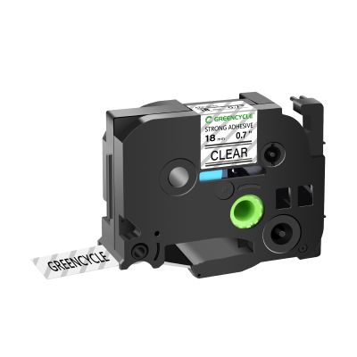 GREENCYCLE 20 Pack TZe-S141 TZ-S141 18mm 0.7" Extra Strength Label Maker Tape Compatible for Ptouch Laminated TZe-141 TZ-141 Black on Clear Label Tape for PT-2100 PT-2110 PT-2200 PT-2210