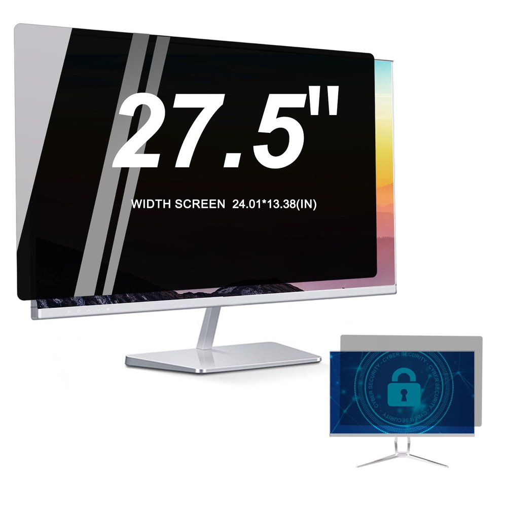 TYLGDSGS [2 Pack] 27.5 Inch (610*340 mm) Computer Privacy Screen for Monitor,Anti Glare Film Protector Film for Data Confidentiality Suit for Desktop Computer Screen Anti Fingerprint.Two Installation