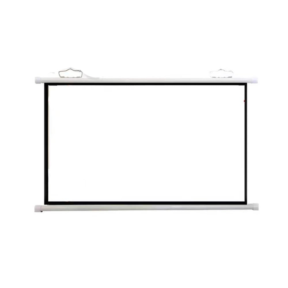 BIUBPW Projector Screen 60inch Manual Pull Down/Wrinkle-Free/ 4K 3D HD Movies Projections Screen, Portable Projector Screen for Home Theater(40in-16:9)