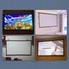 BIUBPW Projector Screen 60inch Manual Pull Down/Wrinkle-Free/ 4K 3D HD Movies Projections Screen, Portable Projector Screen for Home Theater(40in-16:9) view 2