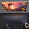 BIUBPW Projector Screen 60inch Manual Pull Down/Wrinkle-Free/ 4K 3D HD Movies Projections Screen, Portable Projector Screen for Home Theater(40in-16:9) view 4