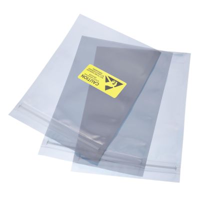 MECCANIXITY Anti Static Bags Shielding Bag 50pcs 6x8inch(15x20cm) Resealable with Labels for Hard Drive HDD SSD PCB Board