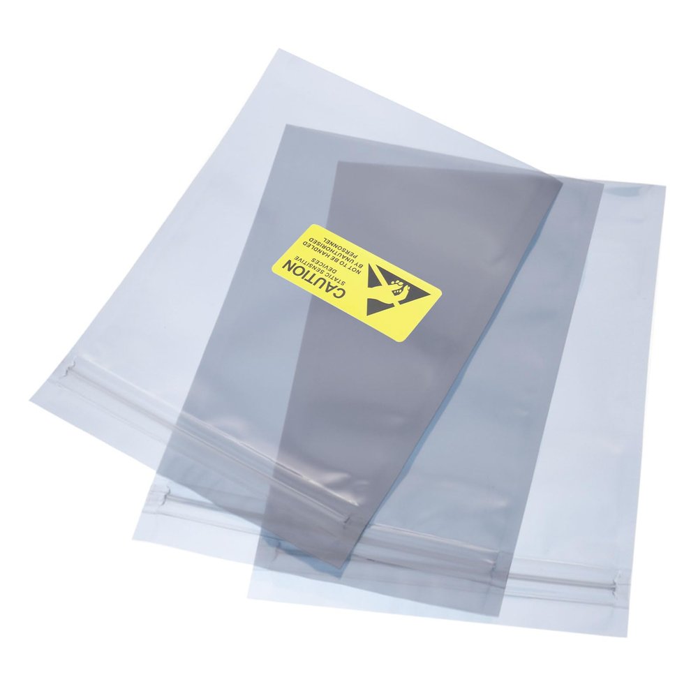 MECCANIXITY Anti Static Bags Shielding Bag 50pcs 6x8inch(15x20cm) Resealable with Labels for Hard Drive HDD SSD PCB Board