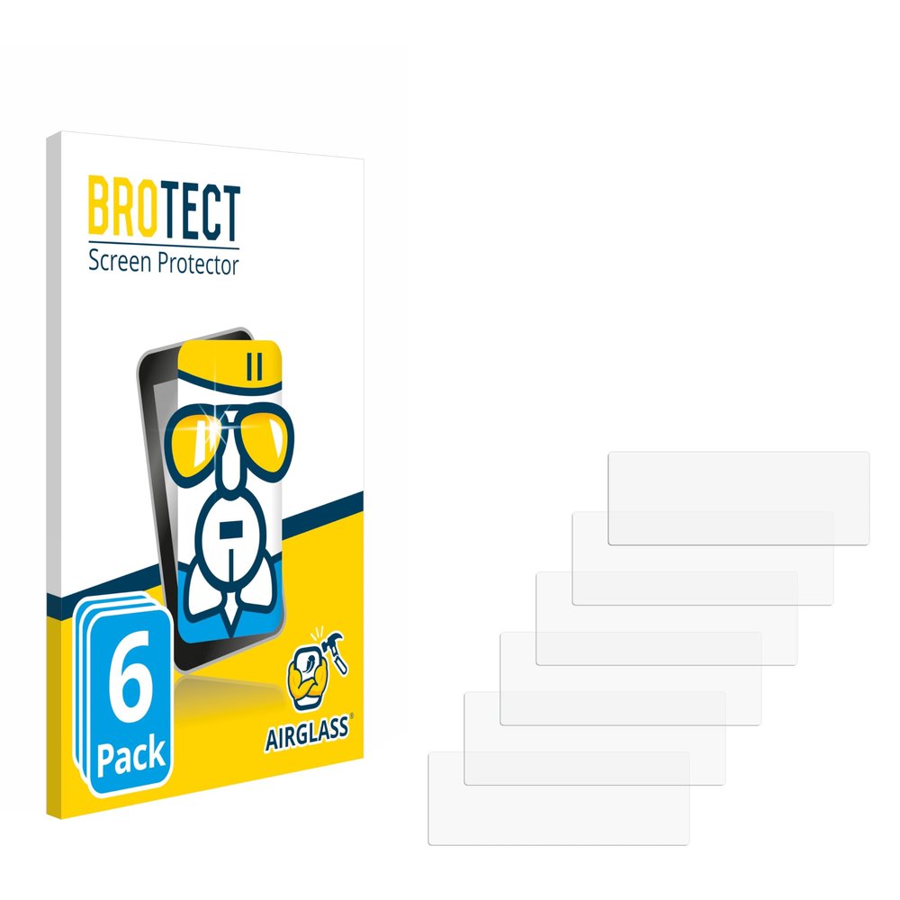 brotect Glass Screen Protector Film Compatible with Omnitronic XDP-1502 (6 Pack) - Glass-Foil 9H Protection [Scratch Resistant, High Clarity]