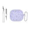 [3 in 1] TSVSXS Flower Engraved Case Compatible with Samsung Galaxy Buds3 Pro/Galaxy Buds3(2024) with Keychain, Cute Soft Silicone Protective Cover with Cleaning Kit view 1