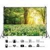 10x6.5ft Spring Natural Scenery Backdrop Forest Park Garden Flowers Photography Background White Floral Dandelion Sunshine Landscape Decorations Wedding Birthday Party Banner Photo Booth Props view 4