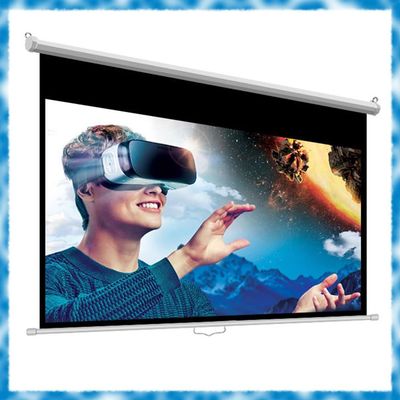 BIUBPW Home Theater 50" 60" Screen HD Movie Screen Auto-Locking Projection Screen, Manual Pull Down Projector Screen Wrinkle-Free Screen(4:3-50inch)