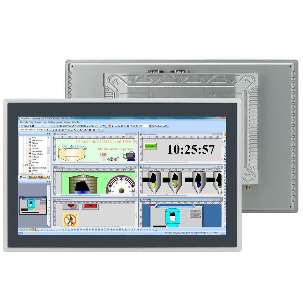 IRXSEE 15.6-Inch Industrial Touch Screen Monitor, Ratio 16:9 Embedded PCAP Touchscreen Monitors | 10-Point Touch | No Drive, Plug and Play | IP65 Front | HD-MI VGA USB Port