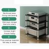 ZHDLdpUS HiFi Audio Cabinet 4-Layer Screen TV/Hi-Fi/AV Rack MDF Stereo Devices Cabinet Stand Entertainment Media Unit (Color : Wood Color, Size : 60 * 48 * 85cm(4Tier)) view 2