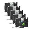 GREENCYCLE 5 Pack TZe-S121 TZ-S121 9mm 0.35" Extra Strength Label Maker Tape Compatible for Ptouch Laminated TZe-121 TZ-121 Black on Clear Label Tape for PT-D400AD PT-D410BT PT-D600 view 1