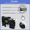 GREENCYCLE 5 Pack TZe-S121 TZ-S121 9mm 0.35" Extra Strength Label Maker Tape Compatible for Ptouch Laminated TZe-121 TZ-121 Black on Clear Label Tape for PT-D400AD PT-D410BT PT-D600 view 2