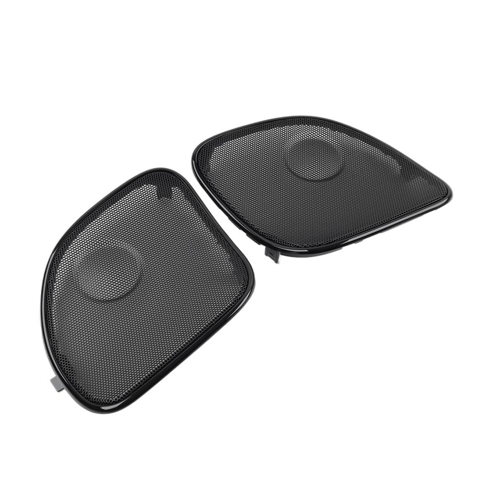 Liru 2pcs Rear Grill Speaker Mesh Cover Metal Black for Harley Davidson Road Glide FLTRX Motorbike
