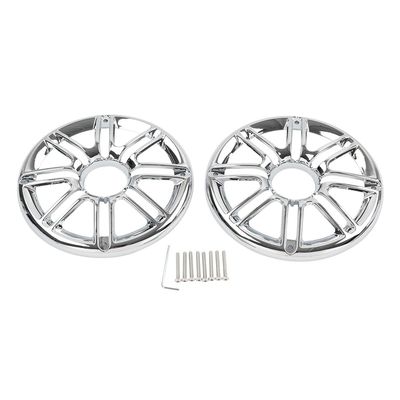 GZYF Rear Speaker Flame Grill Trim Fairing Cover Chrome ABS For FLHTCLTC FLHTCU/L Road Glide Ultra FLHTK/L Motorbike 1pair